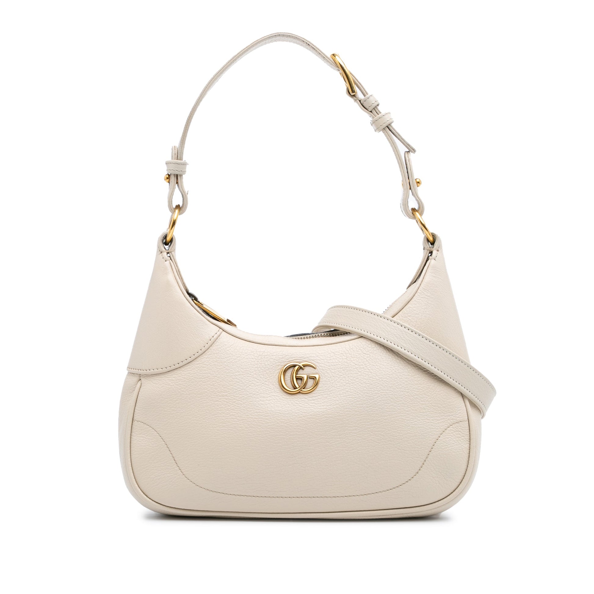 Second hand Gucci Aphrodite Small Leather 2 - Ways Hobo Shoulder Bag White - Tabita Bags