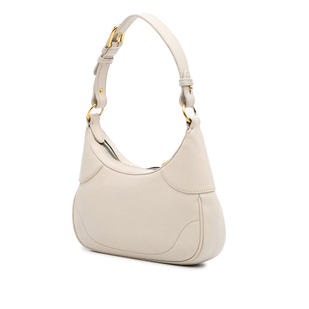 Second hand Gucci Aphrodite Small Leather 2 - Ways Hobo Shoulder Bag White - Tabita Bags