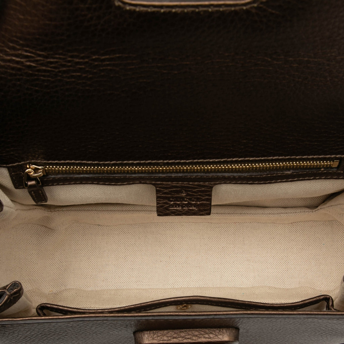 Second hand Gucci Bamboo Medium Leather Top - handle Handbag Brown - Tabita Bags