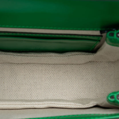 Second hand Gucci Bamboo Mini Leather Top - handle Handbag Green - Tabita Bags