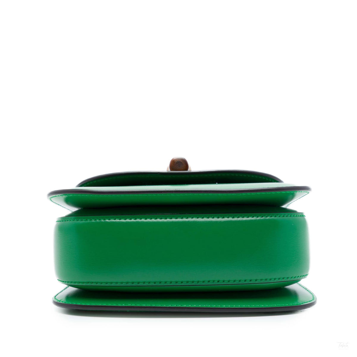 Second hand Gucci Bamboo Mini Leather Top-handle Handbag Green - Tabita Bags