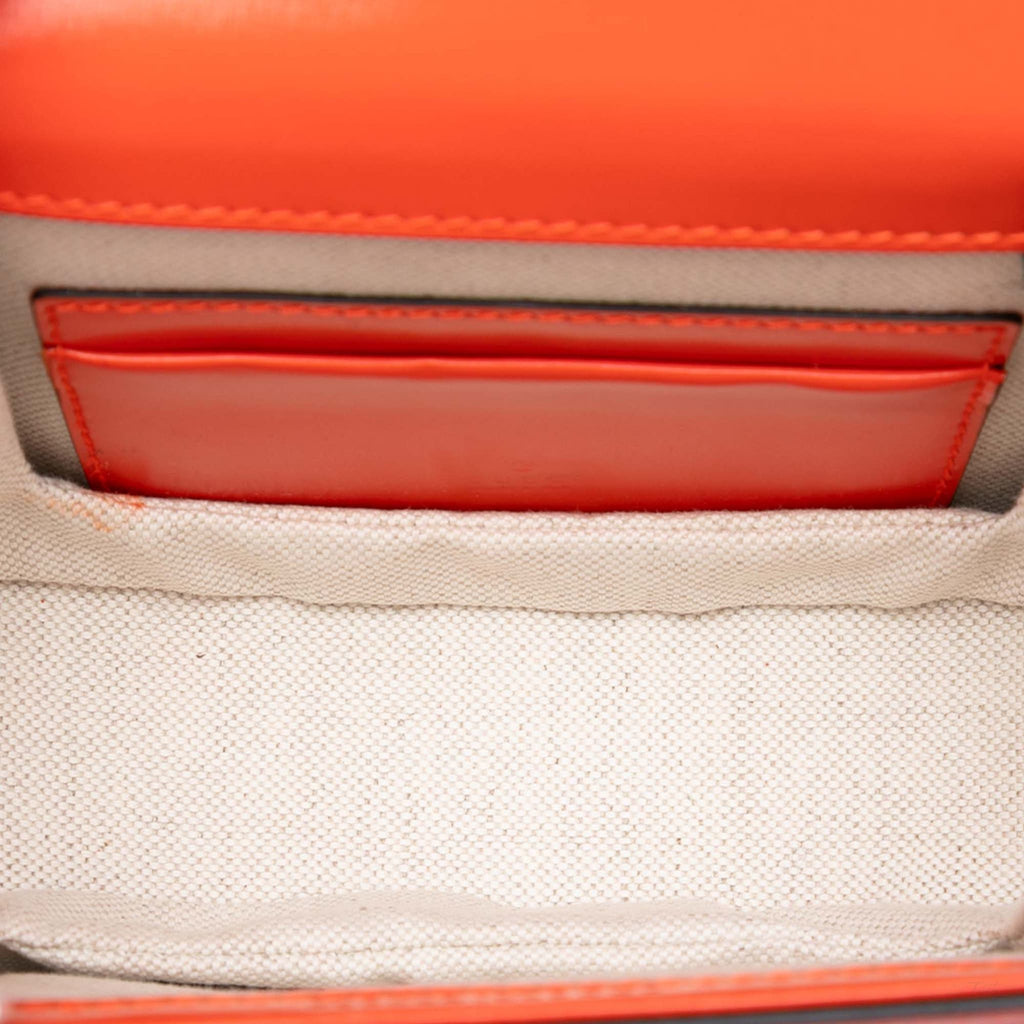 Second hand Gucci Bamboo Mini Leather Top-handle Handbag Orange - Tabita Bags