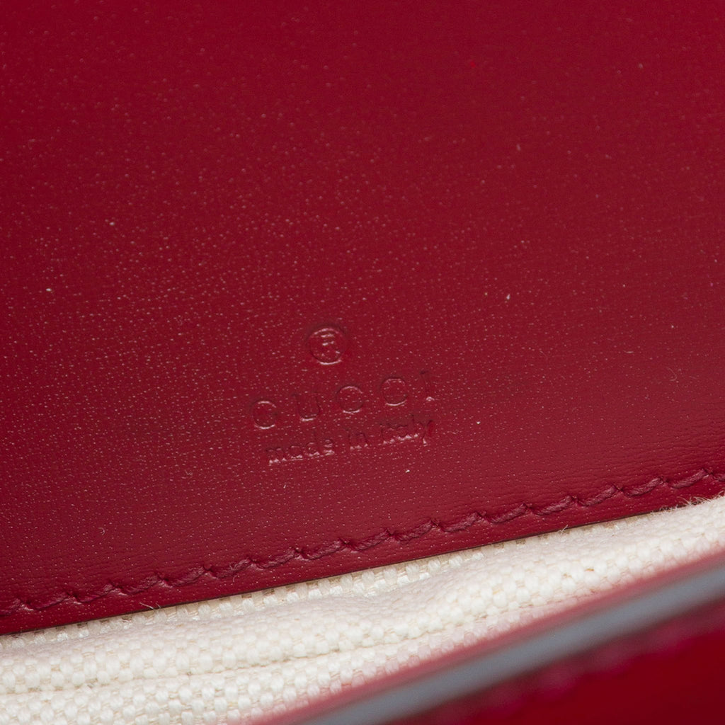Second hand Gucci Bamboo Mini Leather Top-handle Handbag Red - Tabita Bags