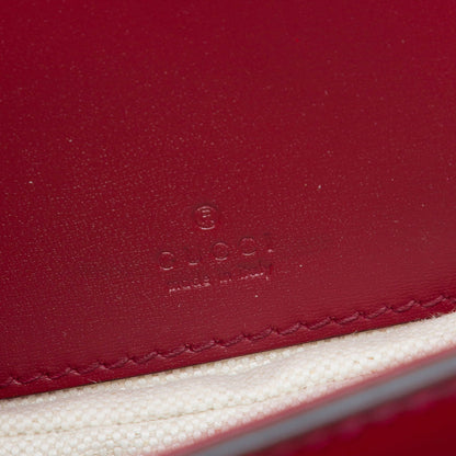 Second hand Gucci Bamboo Mini Leather Top-handle Handbag Red - Tabita Bags