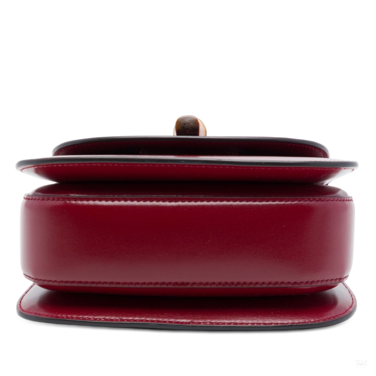 Second hand Gucci Bamboo Mini Leather Top-handle Handbag Red - Tabita Bags