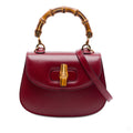 Second hand Gucci Bamboo Mini Leather Top-handle Handbag Red - Tabita Bags