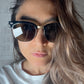 Second hand Gucci Black Sunglasses with Gold Metal Frame - Tabita Bags