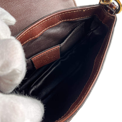 Second hand Gucci Blondie Mini Exotic Leather Flap Crossbody Beige x brown - Tabita Bags