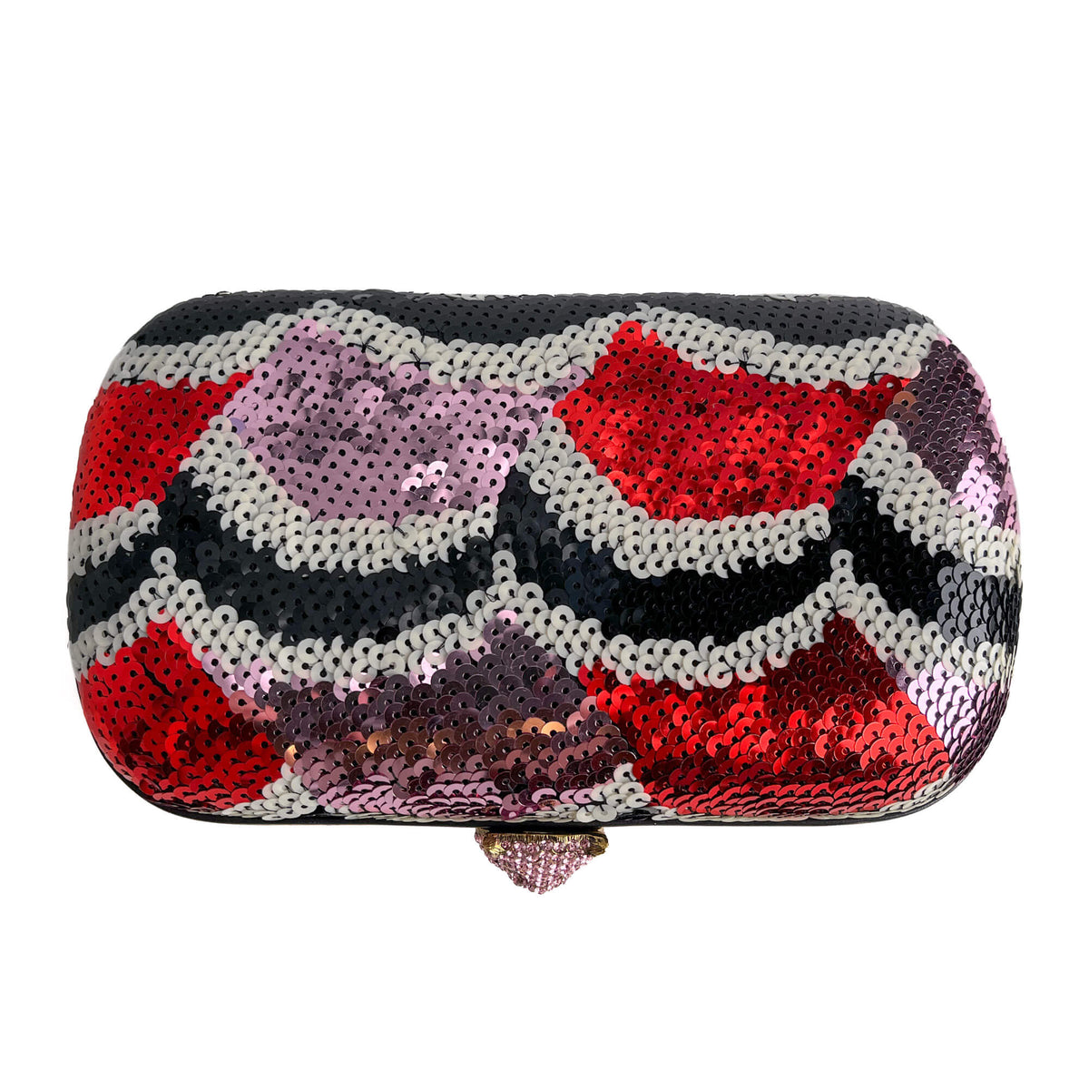 Second hand Gucci Brocade Embroidery Metal Clutch Multicolor - Tabita Bags