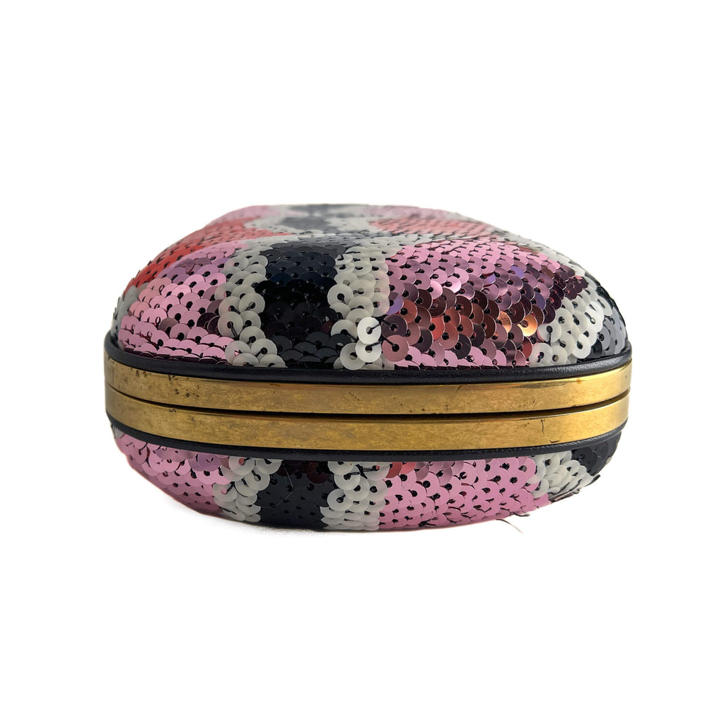 Second hand Gucci Brocade Embroidery Metal Clutch Multicolor - Tabita Bags