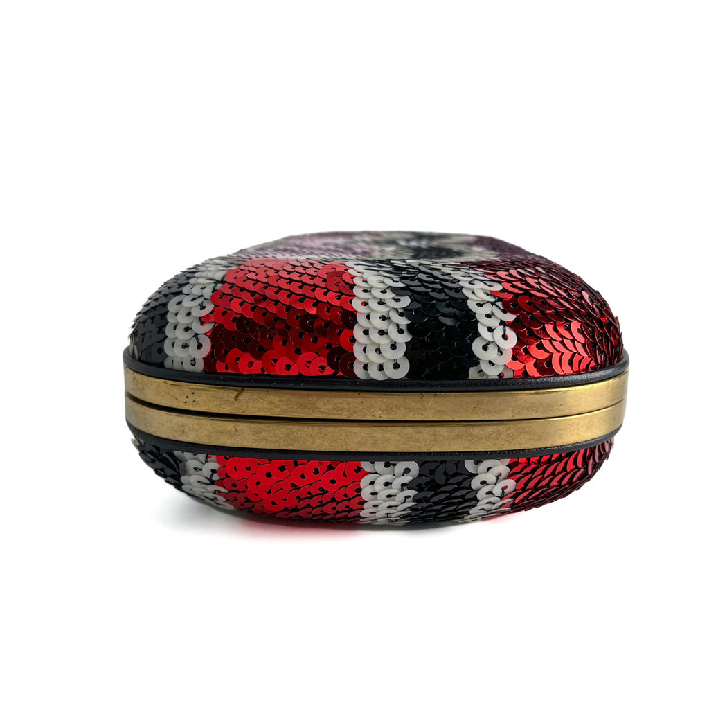 Second hand Gucci Brocade Embroidery Metal Clutch Multicolor - Tabita Bags