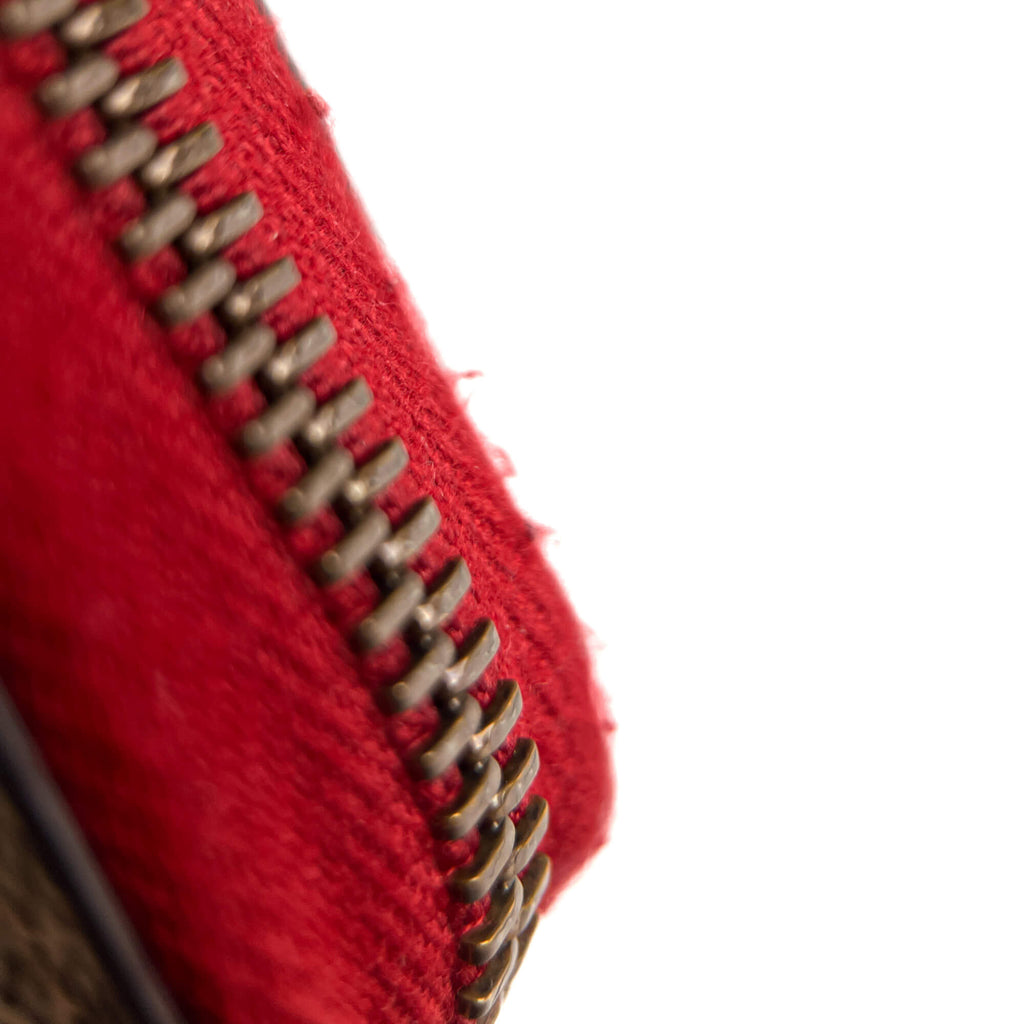 Second hand Gucci Cherry Canvas Long Zip Around Wallet GG Supreme - Tabita Bags
