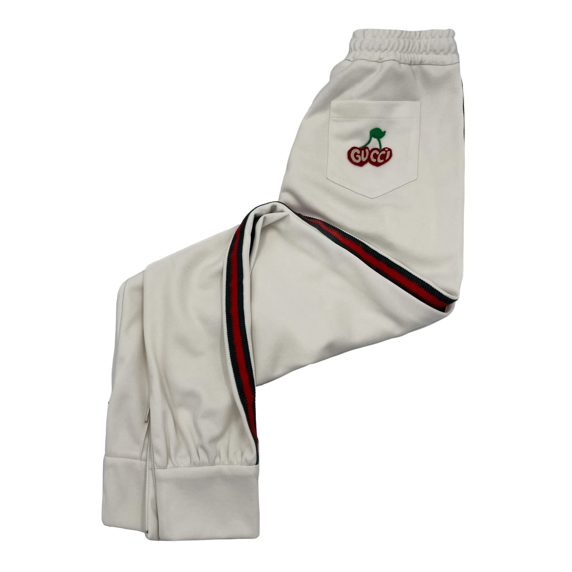 Gucci Cherry Logo Polyester- und Baumwoll-Trainingsanzug Off-White
