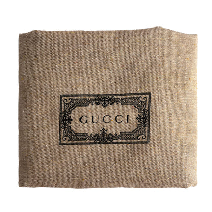 Second hand Gucci Deco Mini Leather Matelassé Flap Crossbody Dark Beige - Tabita Bags