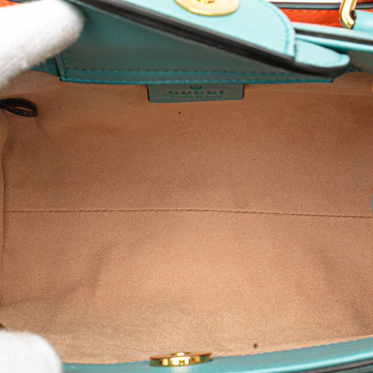 Second hand Gucci Diana Mini Leather Tote Bag Blue - Tabita Bags