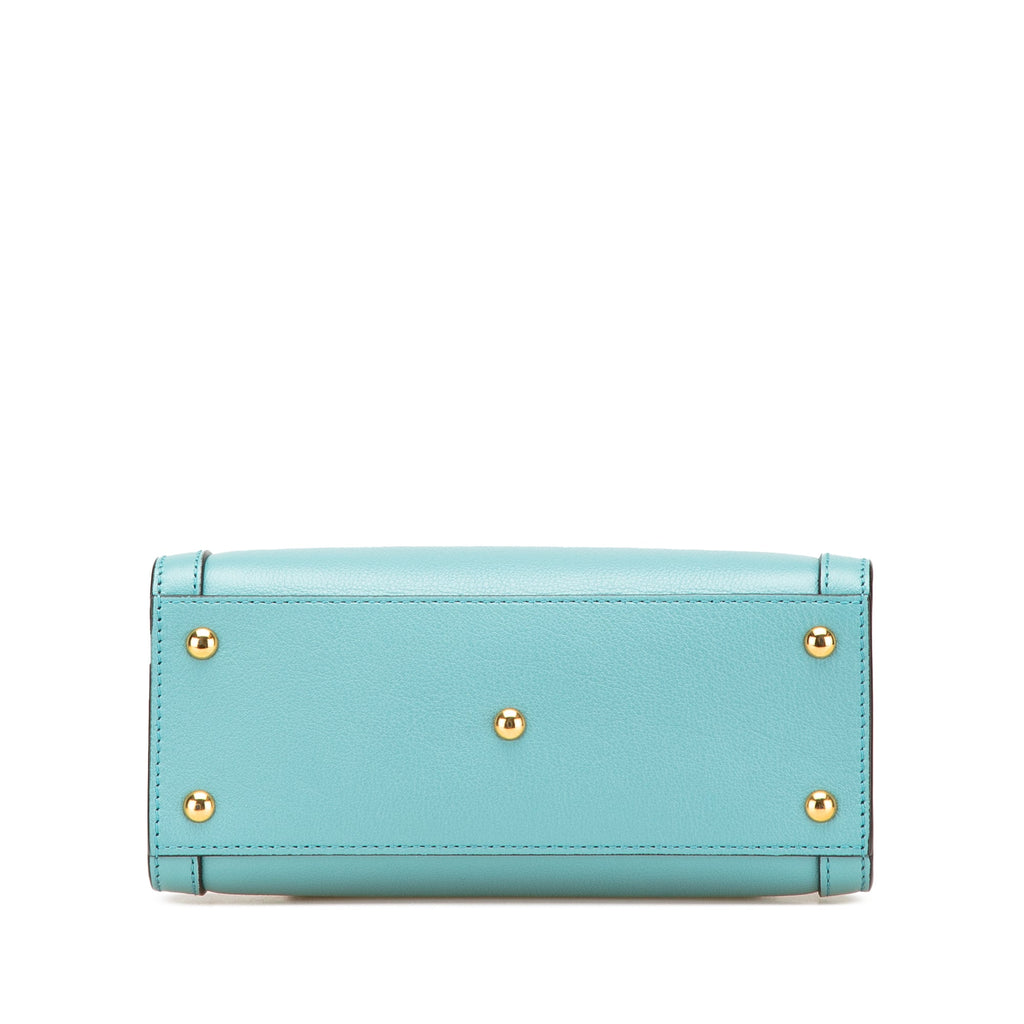 Second hand Gucci Diana Mini Leather Tote Bag Blue - Tabita Bags