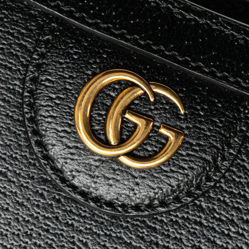 Second hand Gucci Diana Mini Leather Tote Handbag Black - Tabita Bags