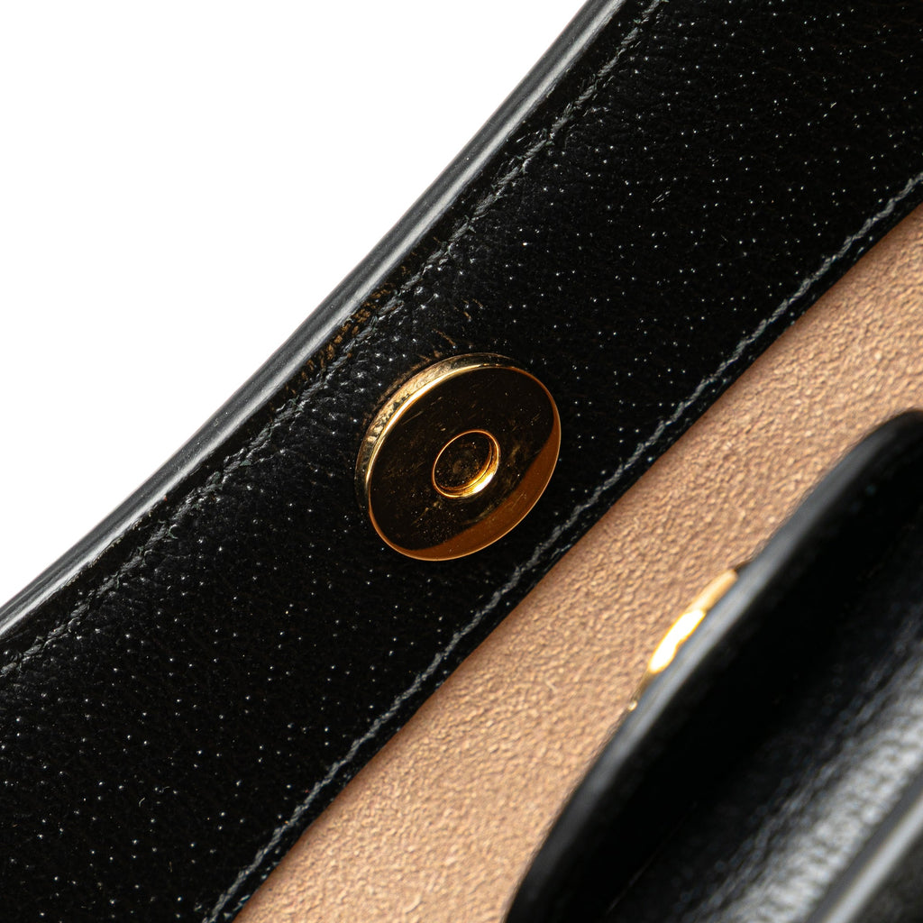 Second hand Gucci Diana Mini Leather Tote Handbag Black - Tabita Bags