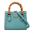Second hand Gucci Diana Mini Leather Tote Handbag Blue - Tabita Bags