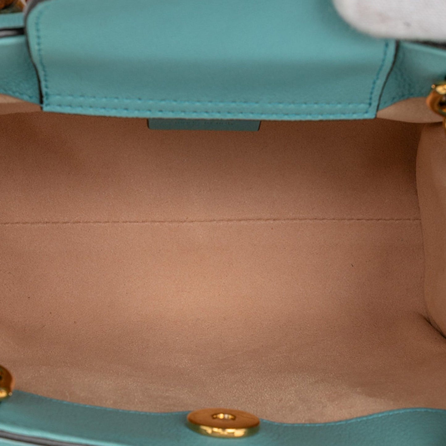 Second hand Gucci Diana Mini Leather Tote Handbag Blue - Tabita Bags