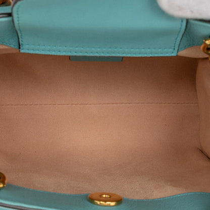 Second hand Gucci Diana Mini Leather Tote Handbag Blue - Tabita Bags