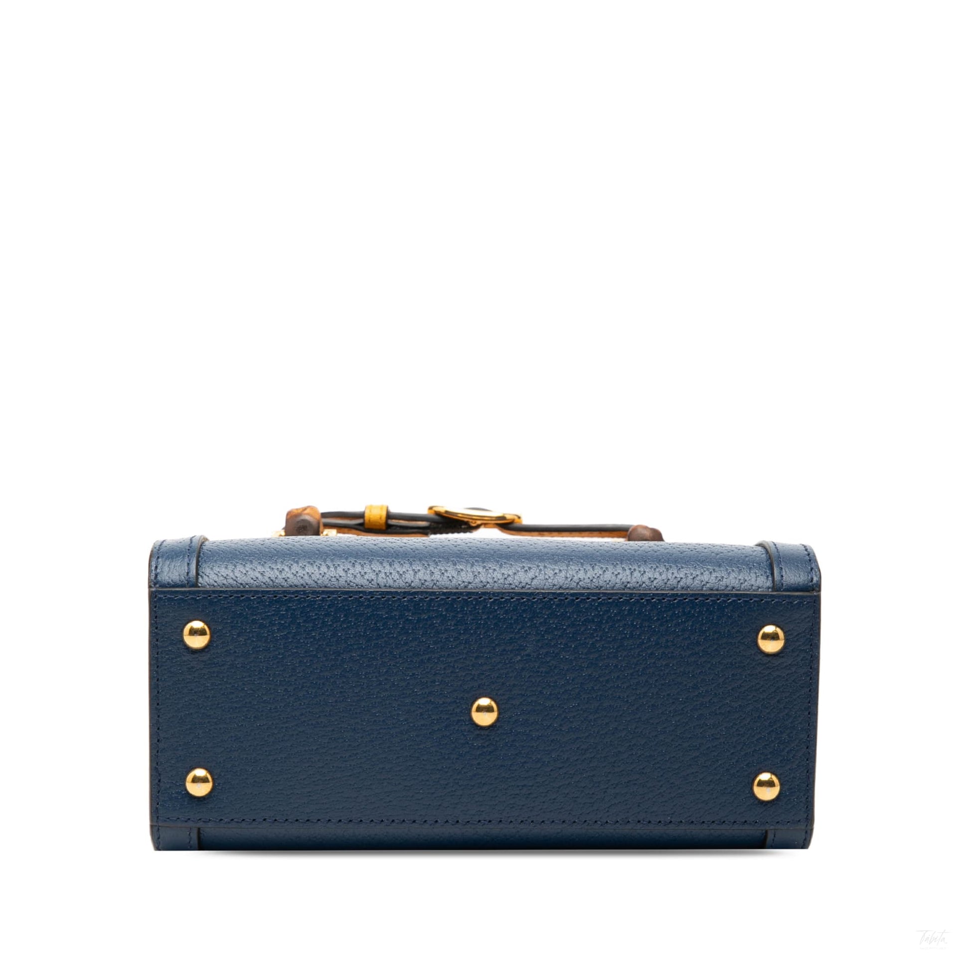 Second hand Gucci Diana Mini Leather Tote Handbag Blue - Tabita Bags
