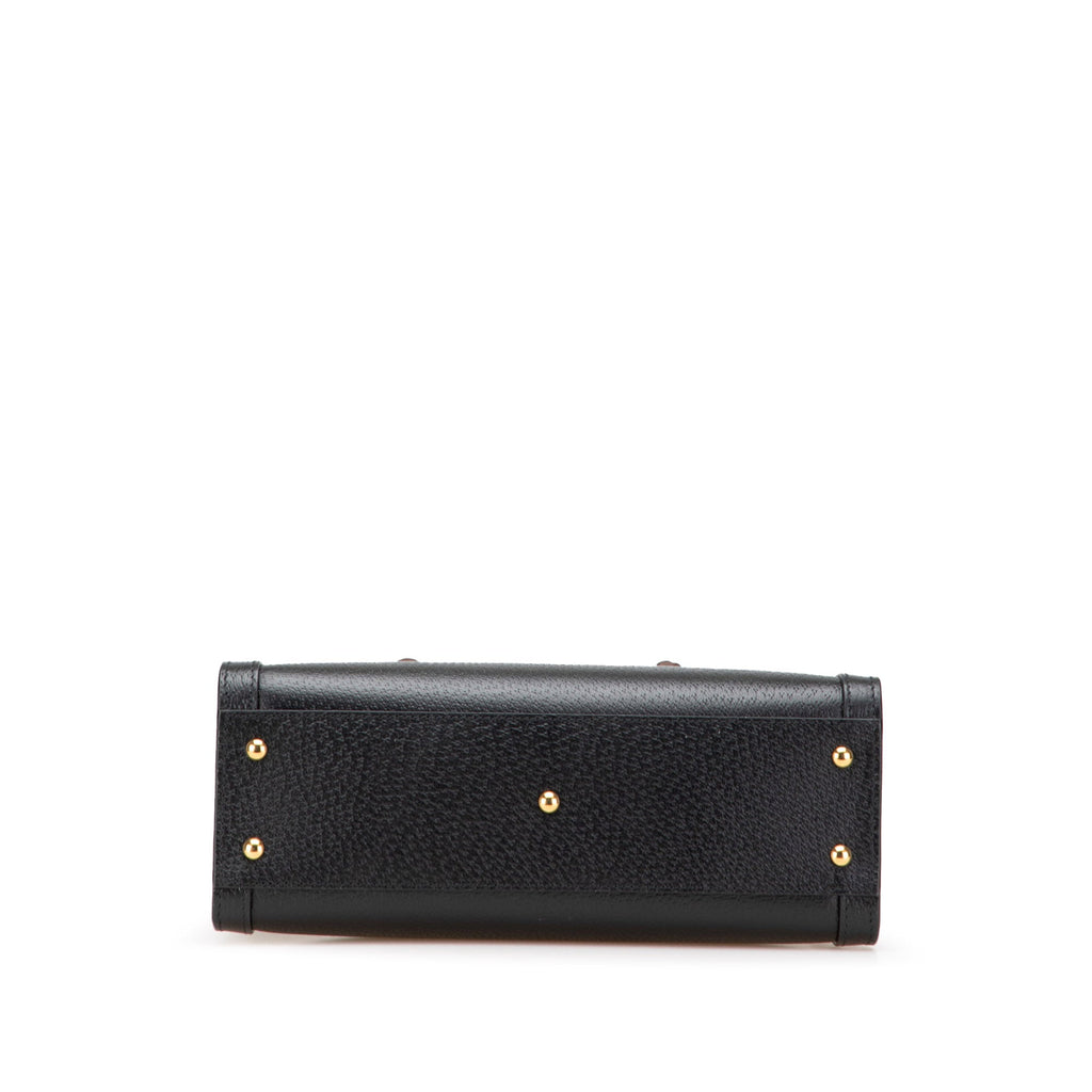 Second hand Gucci Diana Small Leather Tote Handbag Black - Tabita Bags