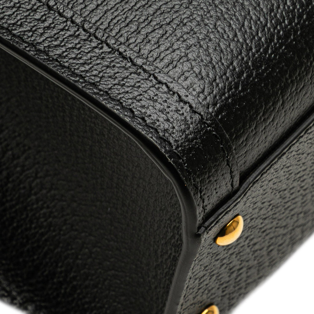 Second hand Gucci Diana Small Leather Tote Handbag Black - Tabita Bags
