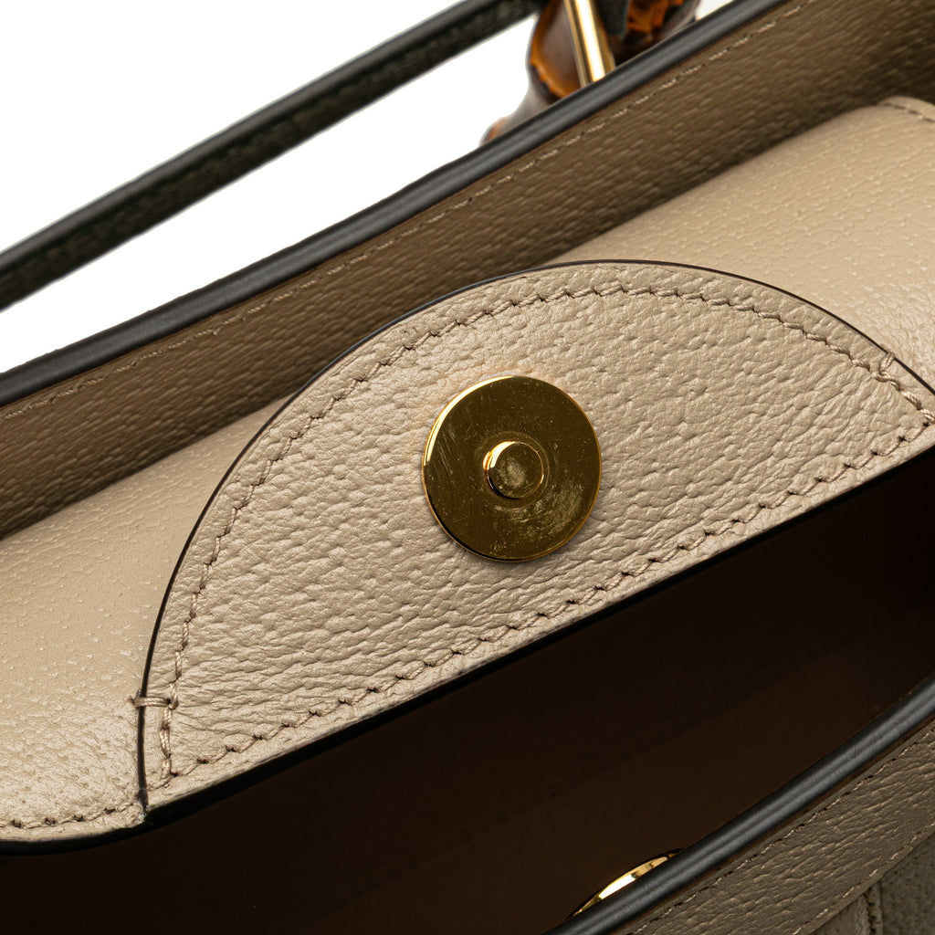 Second hand Gucci Diana Small Leather Tote Handbag Brown - Tabita Bags