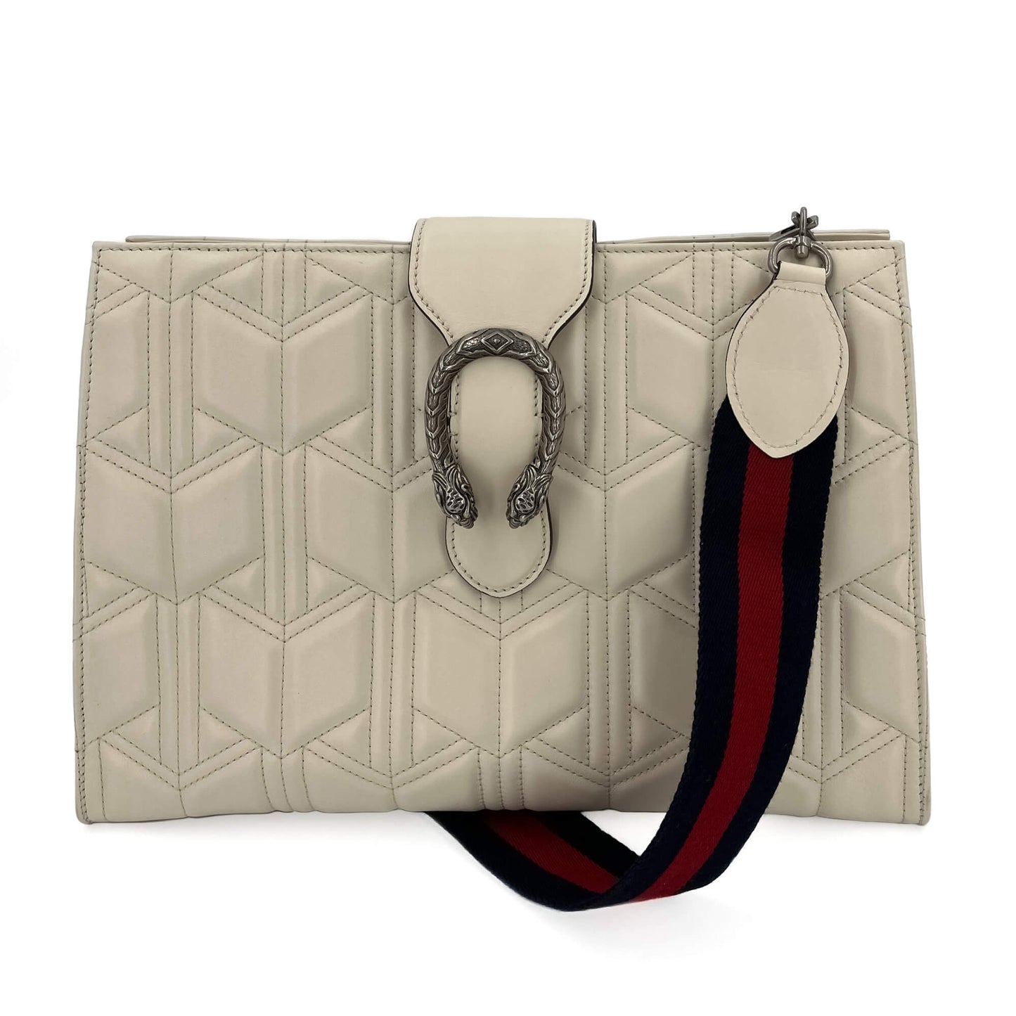 Second hand Gucci Dionysus Large Leather 3 - Ways Tote Shoulder Bag Off - white - Tabita Bags