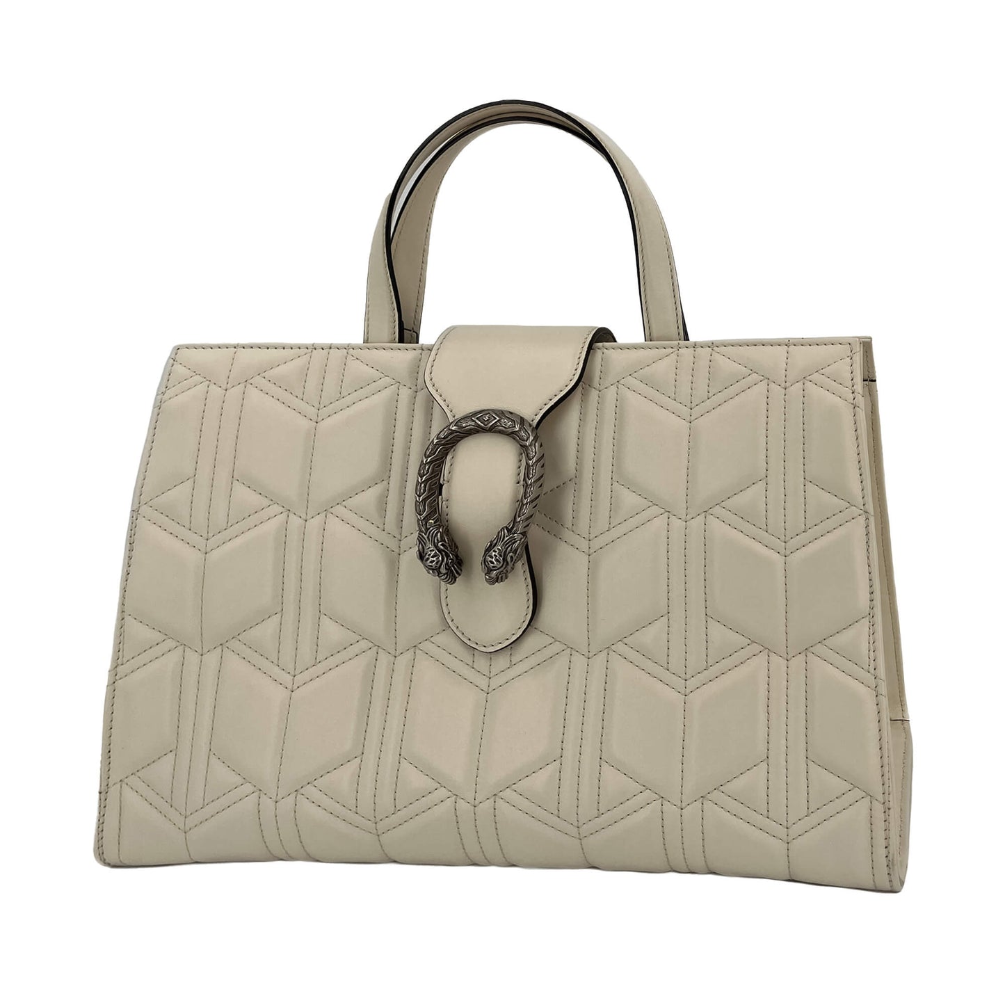 Second hand Gucci Dionysus Large Leather 3 - Ways Tote Shoulder Bag Off - white - Tabita Bags