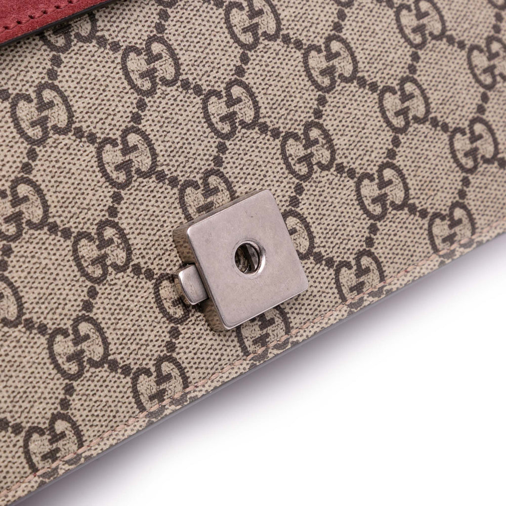 Second hand Gucci Dionysus Medium Canvas Blooms GG Flap Handbag Brown - Tabita Bags