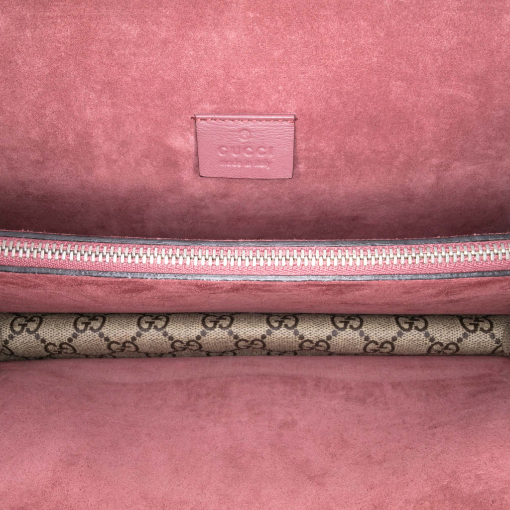 Second hand Gucci Dionysus Medium Canvas Blooms GG Flap Handbag Brown - Tabita Bags