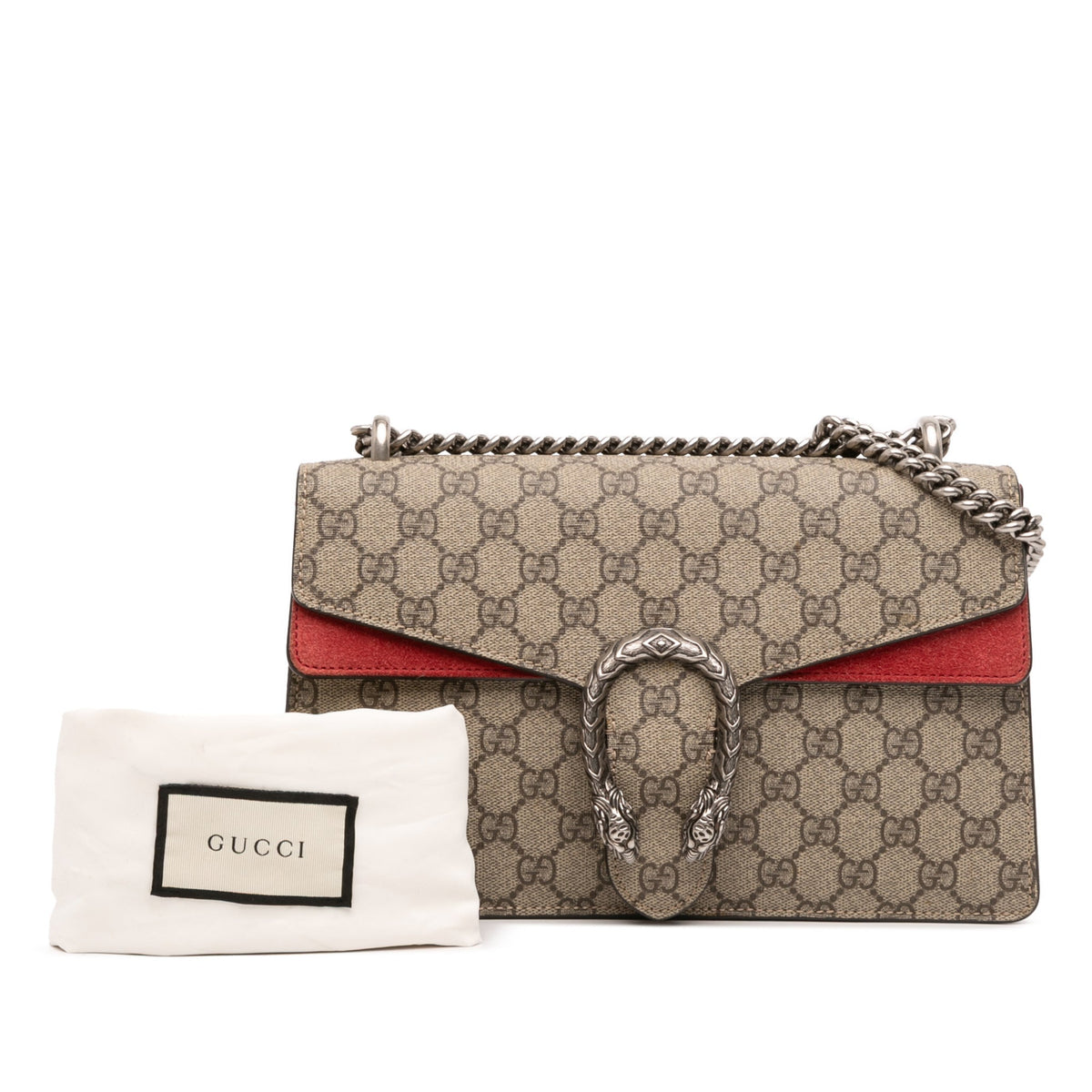Second hand Gucci Dionysus Medium Canvas Flap Handbag GG Supreme - Tabita Bags