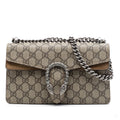 Second hand Gucci Dionysus Medium Canvas Flap Handbag GG Supreme - Tabita Bags