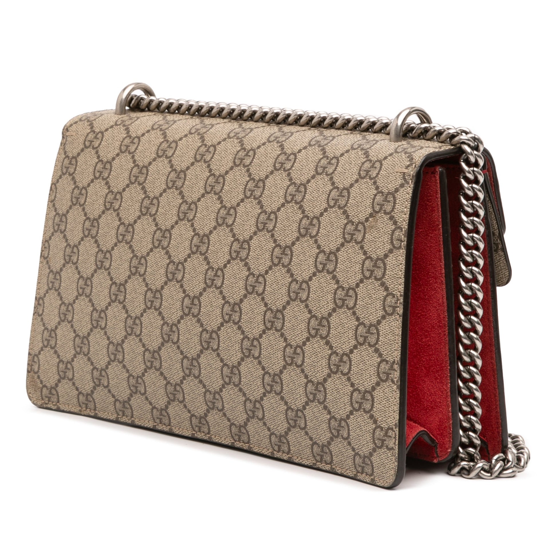 Second hand Gucci Dionysus Medium Canvas Flap Handbag GG Supreme - Tabita Bags