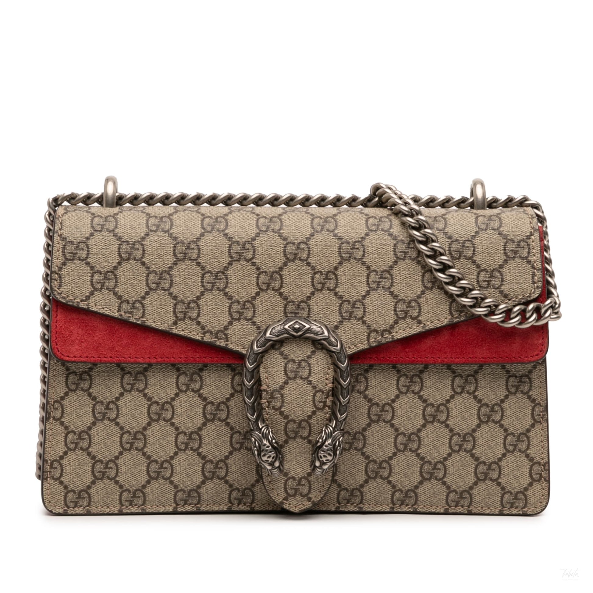 Second hand Gucci Dionysus Medium Canvas Flap Handbag GG Supreme - Tabita Bags