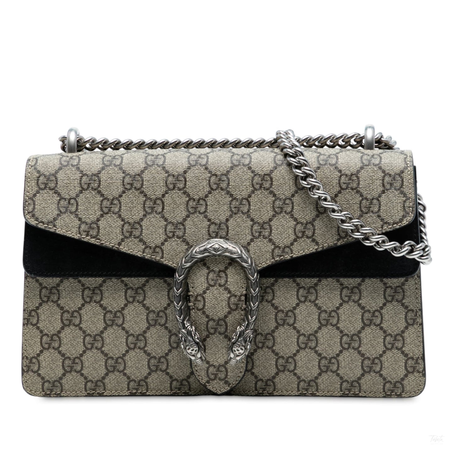 Second hand Gucci Dionysus Medium Canvas Flap Handbag GG Supreme - Tabita Bags