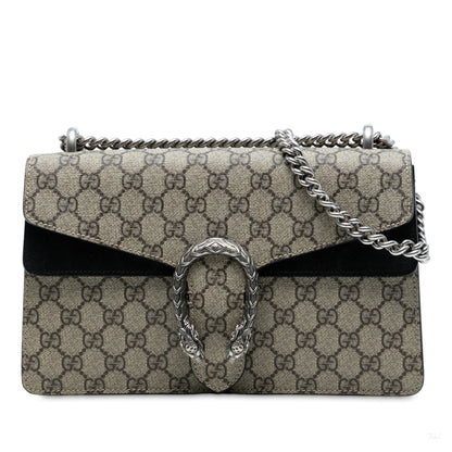 Second hand Gucci Dionysus Medium Canvas Flap Handbag GG Supreme - Tabita Bags