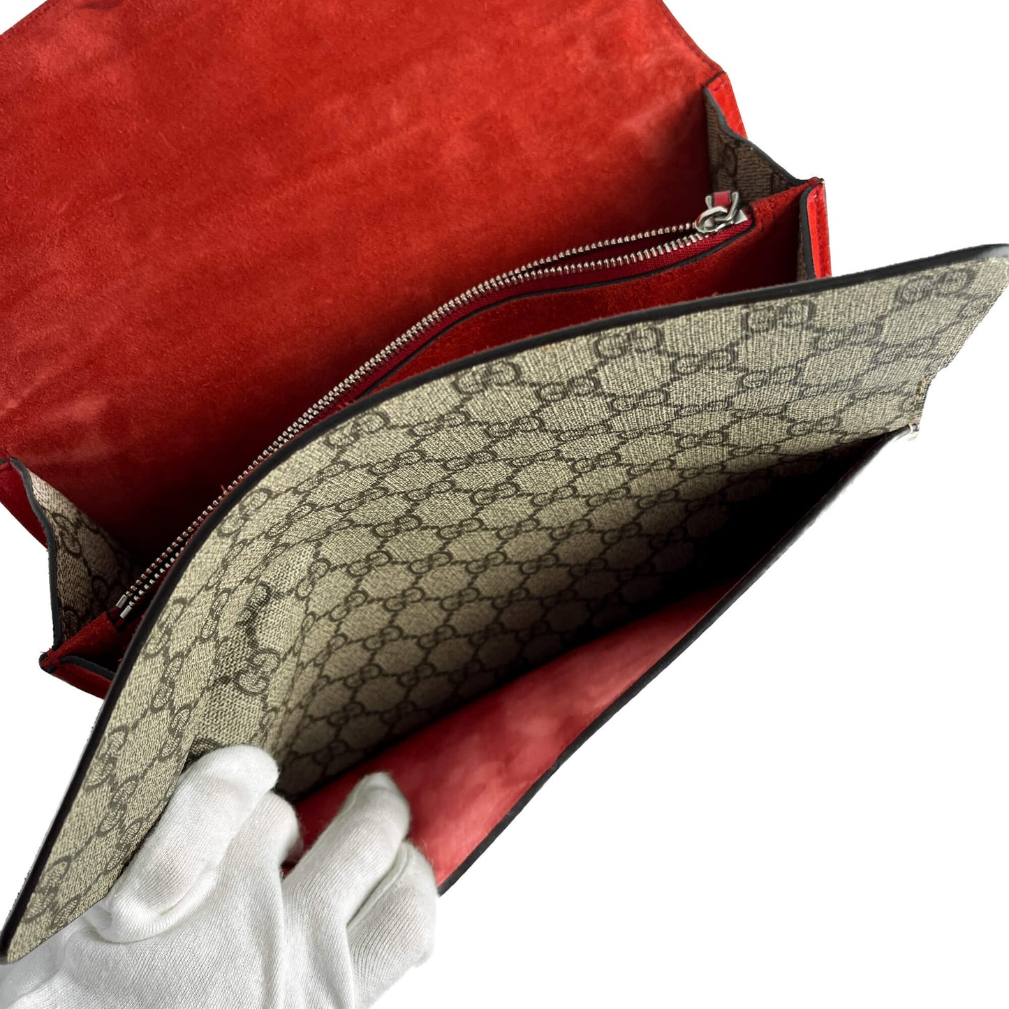 Second hand Gucci Dionysus Medium Canvas Flap Handbag GG Supreme - Tabita Bags