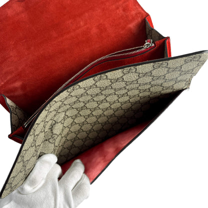 Second hand Gucci Dionysus Medium Canvas Flap Handbag GG Supreme - Tabita Bags