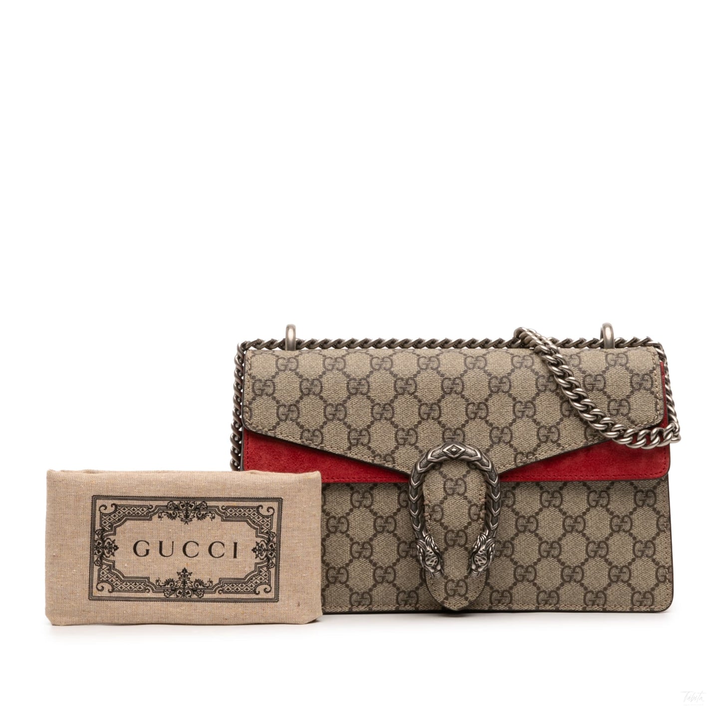 Second hand Gucci Dionysus Medium Canvas Flap Handbag GG Supreme - Tabita Bags