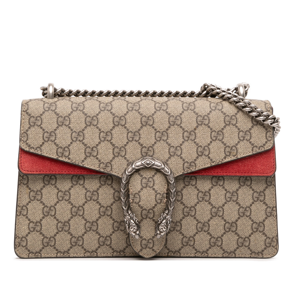Second hand Gucci Dionysus Medium Canvas Flap Handbag GG Supreme - Tabita Bags