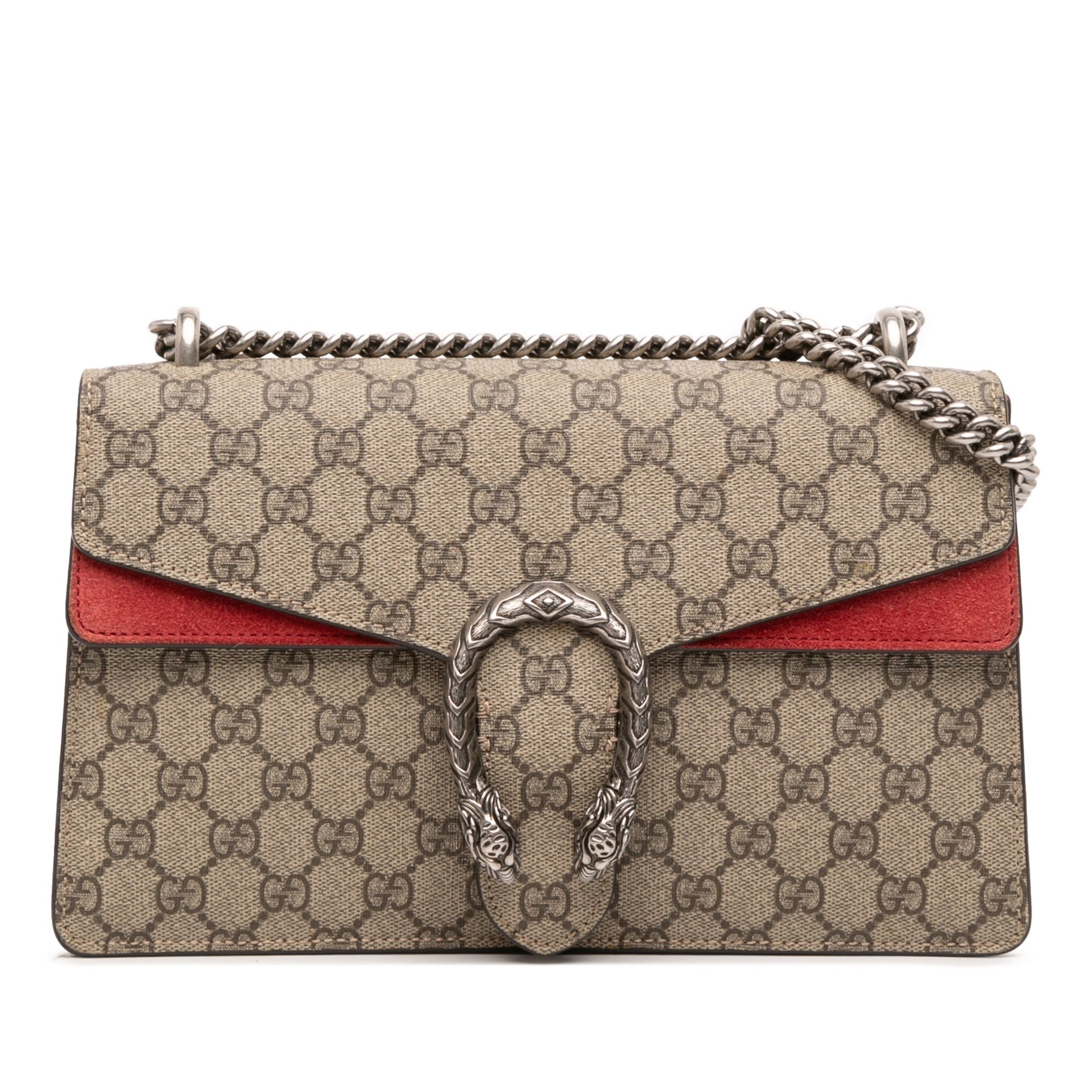 Second hand Gucci Dionysus Medium Canvas Flap Handbag GG Supreme - Tabita Bags