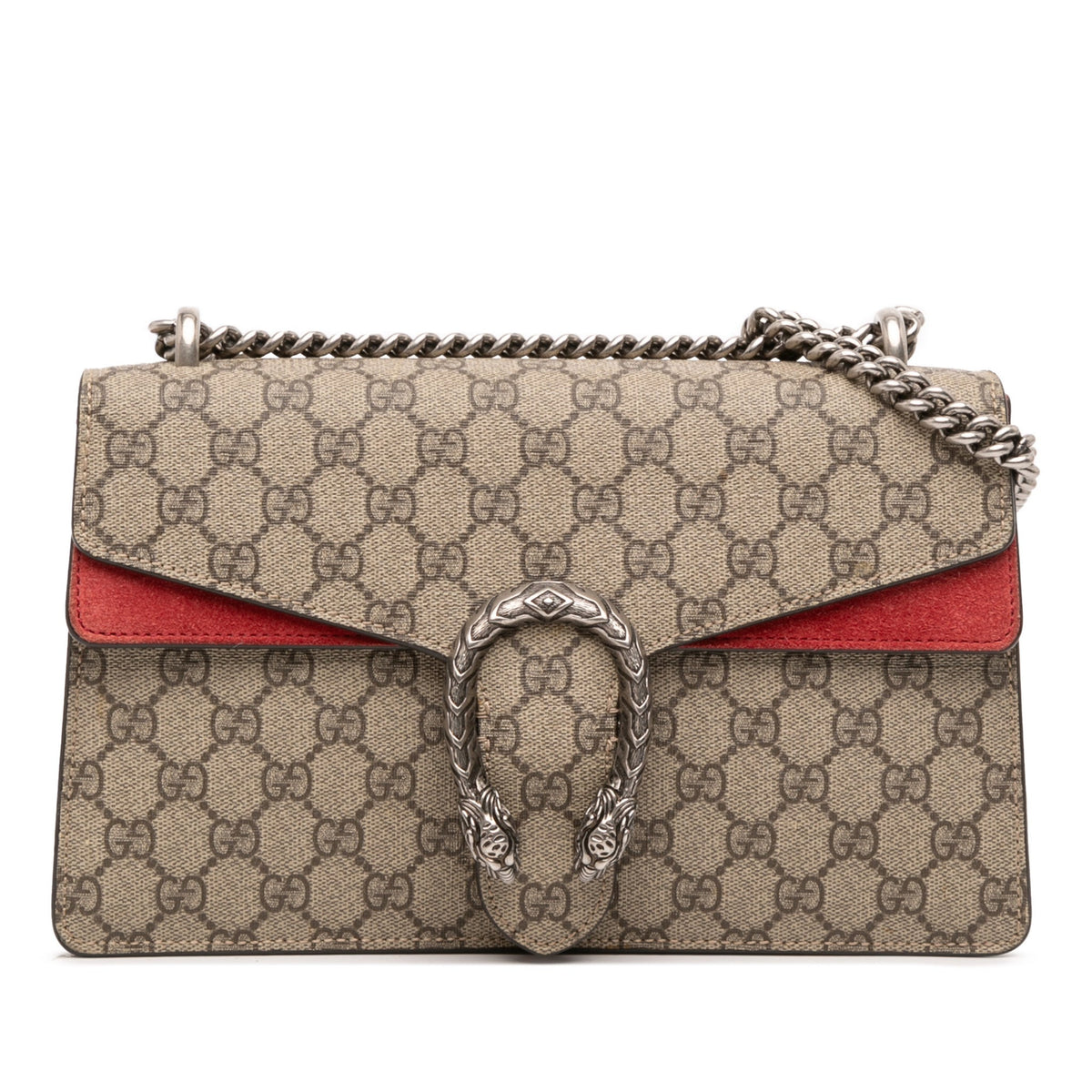 Second hand Gucci Dionysus Medium Canvas Flap Handbag GG Supreme - Tabita Bags