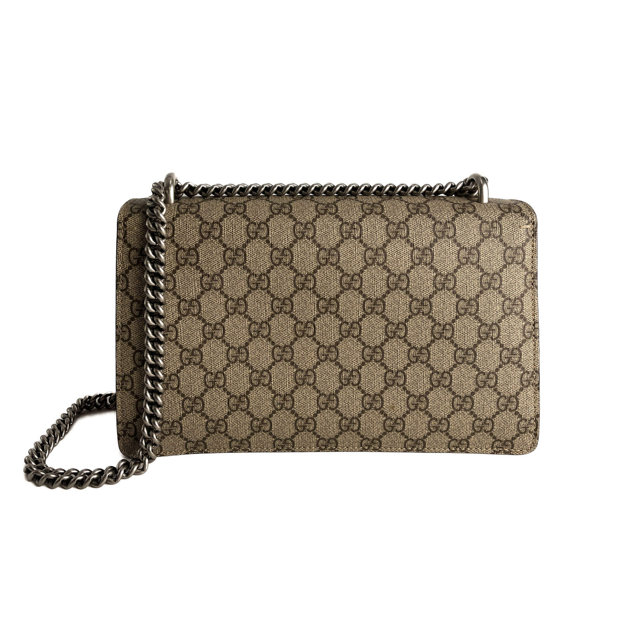 Second hand Gucci Dionysus Medium Canvas Flap Handbag GG Supreme - Tabita Bags