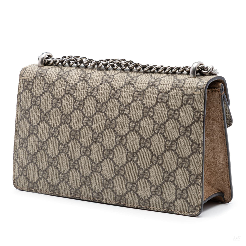 Second hand Gucci Dionysus Medium Canvas Flap Handbag GG Supreme - Tabita Bags