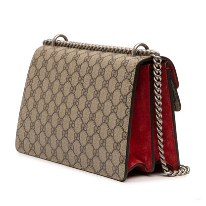 Second hand Gucci Dionysus Medium Canvas Flap Handbag GG Supreme - Tabita Bags