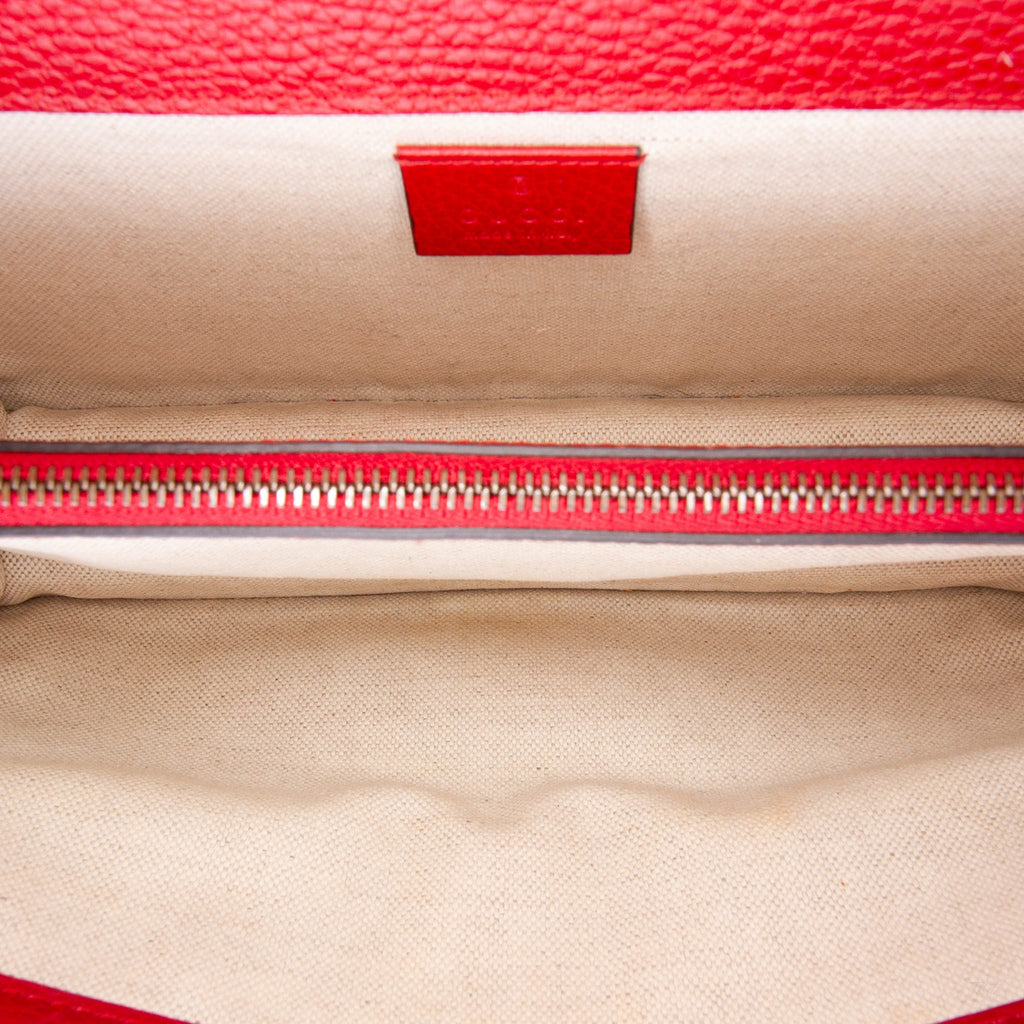 Second hand Gucci Dionysus Medium Leather Flap Handbag Red - Tabita Bags