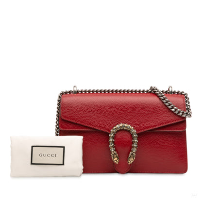 Second hand Gucci Dionysus Medium Leather Flap Handbag Red - Tabita Bags
